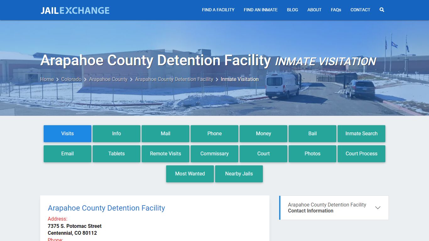 Inmate Visitation - Arapahoe County Detention Facility, CO - Jail Exchange